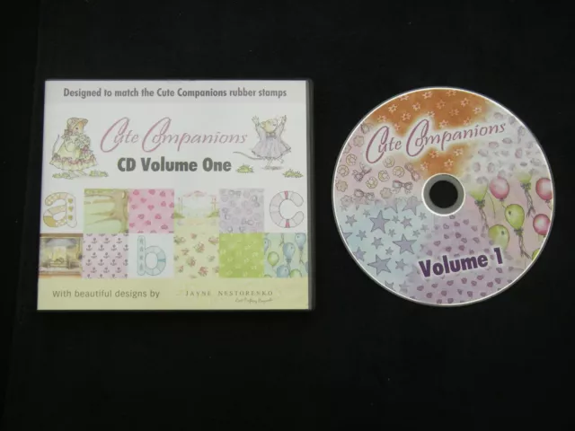 CUTE COMPANIONS Volume 1 CD ROM Crafters Companion & Jayne Nestorenko EC 5636