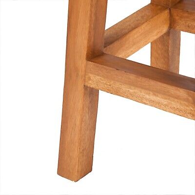 Rustic Solid Tall Wooden Milking Stool Side Table Plant Stand - FU-550 3