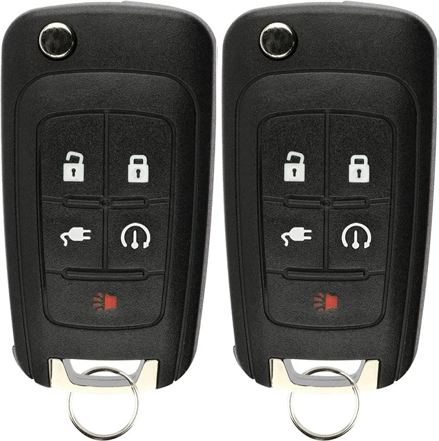 KeylessOption Keyless Entry Car Remote Start Uncut Flip Key Fob for 2011-2015 of