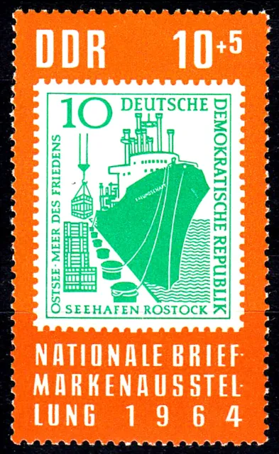 1056 postfrisch DDR GDR Jahrgang 1964 Briefmarkenausstellung Schiff Hafen Kran