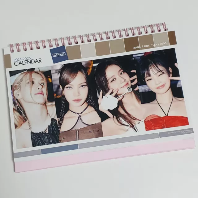 BLACK PINK PHOTO Desk Calendar 2024 2025 Calender Pink Sticker KPOP