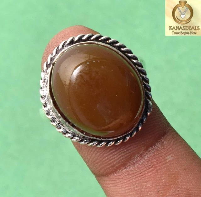5.0 GM Brown Onyx Terrific Discount Price Plated Jewellery Sale @1.49-37012