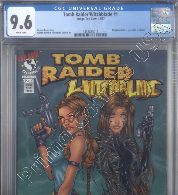PRIMO:  TOMB RAIDER WITCHBLADE #1 1st Lara Croft Turner 1997 Image CGC 9.6 NM+