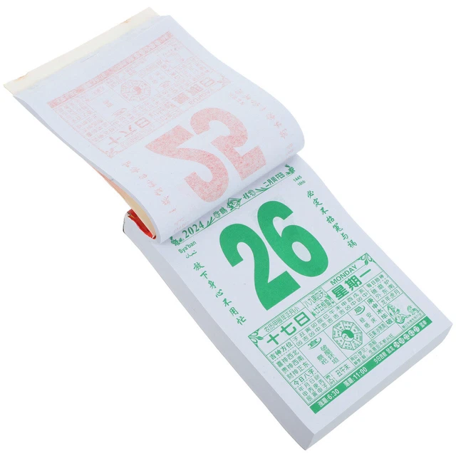 2024 TEAR OFF calendar Traditional Chinese Calendar 2024 Tear China