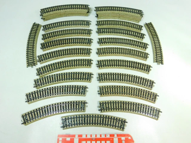 29X MÄRKLIN H0 AC 5100 Pièce De Rail/Voie Courbée M-Rail #BU120-2 EUR ...