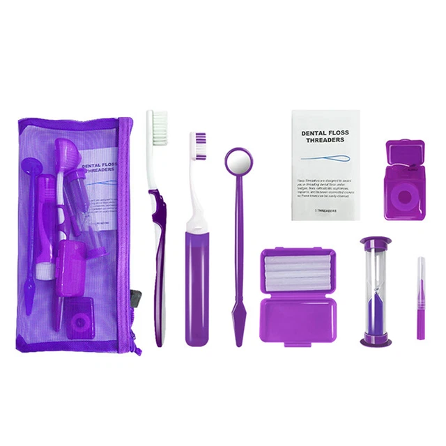 8pcs/set Oral Cleaning Care Dental Teeth Orthodontic Kits Whitening Tool EI