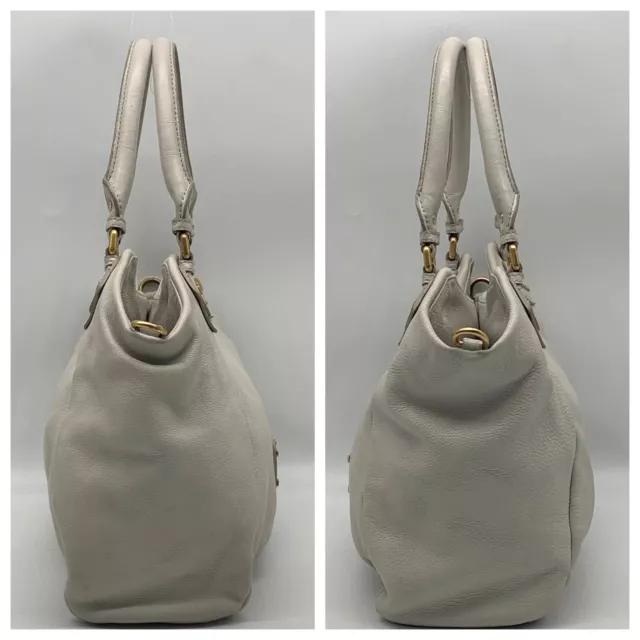 Marc by Marc Jacobs Classic Q Chalk Leather Fran Tote Bag 3