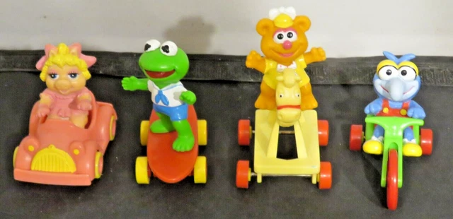 Vintage 1986 Muppet Bambini McDonald's Giocattoli di Pasto Felice Completo Set 4