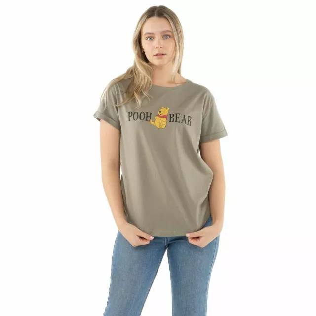 Offizielles Disney Damen Winnie The Pooh Mode T-Shirt hell khaki S-XL
