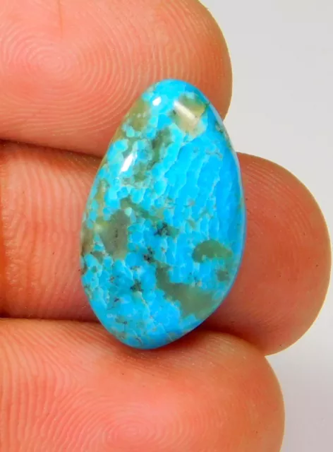 22X13X5MM 100% Naturel Kingman Turquoise Cabochon Taille Bague Gemme 10.CT Bv =