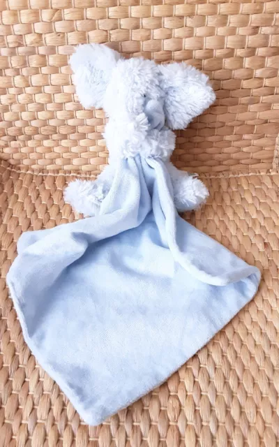 M&S Blue Elephant Soft Toy Baby Comforter Blankie Blanket Marks And Spencer