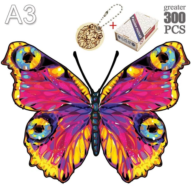 Animal Butterfly Jigsaw Puzzle Games Adult Children Wooden Halloween Toys Gifts