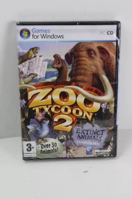 NEW SEALED Zoo Tycoon 2 extinct Animals PC windows