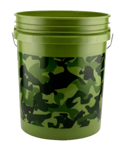 5 galones cubo de camuflaje de cubo camuflaje de 5 galones para mezclar pintura y jardinería