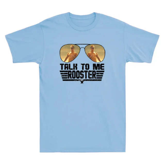 Talk To Me Rooster Tee Funny   Maverick Fighter Jet Vintage Men's T-Shirt