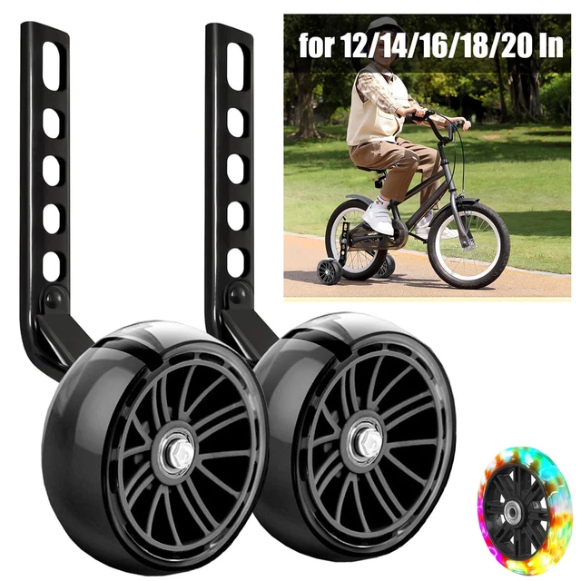 Ruote Stabilizzatrici Per Bimbi Con Luci LED – Adatte A Bici 12-20 Pollici, Imparare In Sicurezza E Divertimento