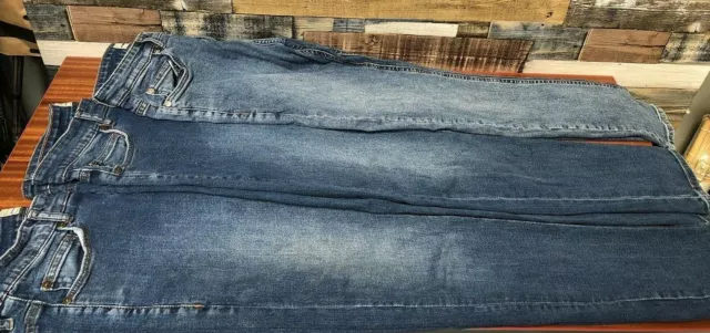 3 paia di jeans elasticizzati morbidi NEXT taglia 28s ragazzo/ragazza in buone condizioni 3