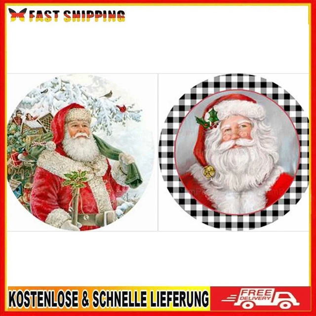 5D DIY Full Round Drill Diamond Painting Kit Christmas Santa Wall Art Craft Gift