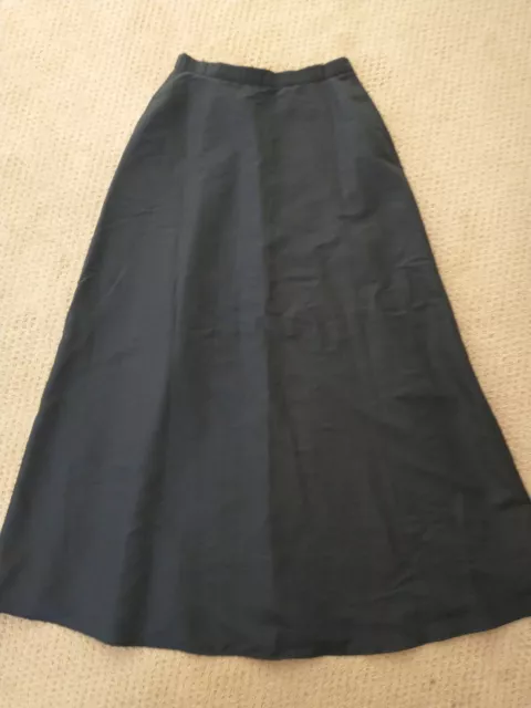 Black Long A Line Skirt Lined With Pockets Size 12  Renaissance Vintage Costume