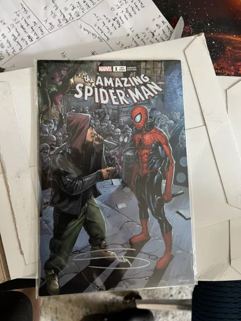 THE AMAZING SPIDER-MAN (2022) #1 EMINEM VARIANT Comic Book SIGNED COMIC