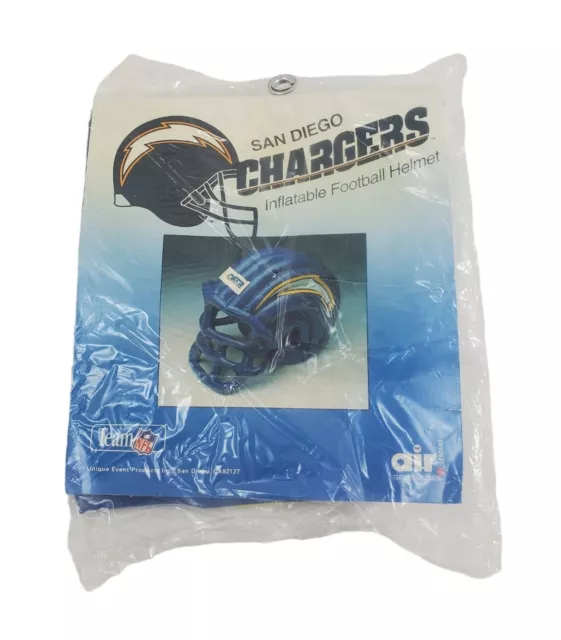 Vintage Nfl San Diego Chargers Team Inflatable Football Helmet New Package Air