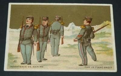 CHROMO SANS PUB BON-POINT SICARD ECOLE 1890-1905 ARMEE FRANCE GENIE UNIFORME 