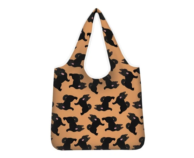 Schipperke Shopping Bag Reusable Foldable Washable Fun Schipperke Gift