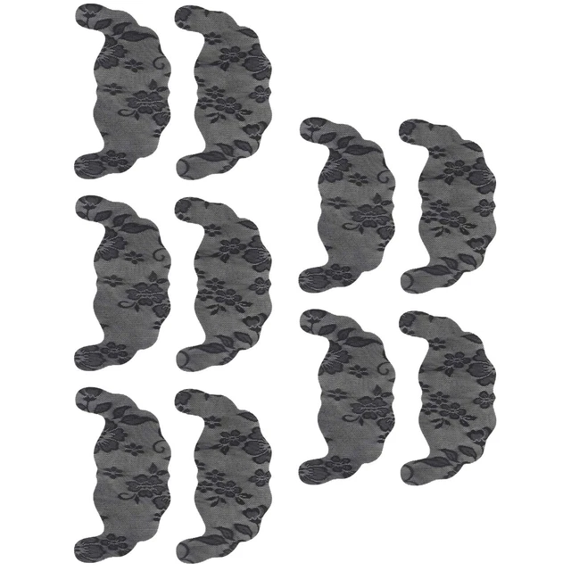 5 pares de parches desechables de encaje para el pecho pasteles sexy ala de encaje pezón de silicona