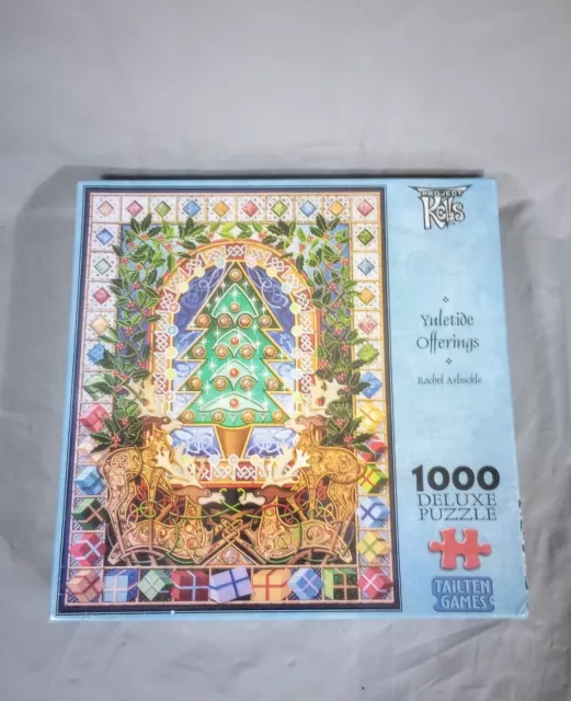 NEW 1000 Pc Deluxe Puzzle YULETIDE OFFERINGS Irish Book Of Kells Christmas 2007