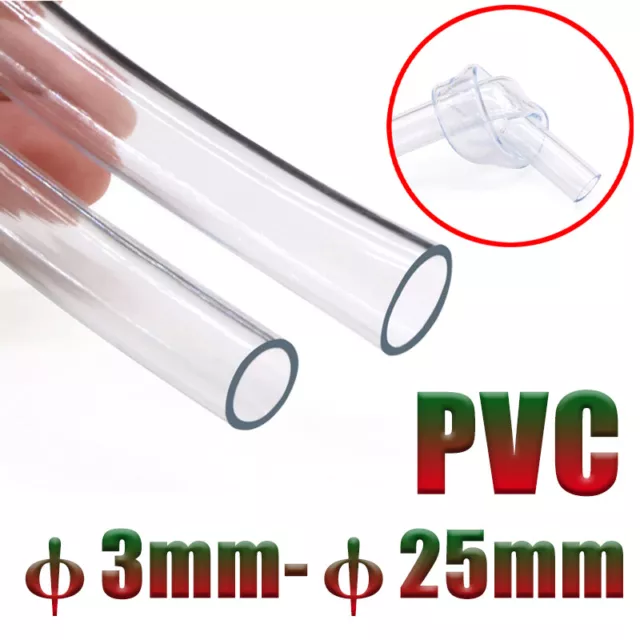 Clear PVC Soft Tubing Plastic Hose φ3mm-25mm Water/Fish/Pond/Aquariums/Air Pipe