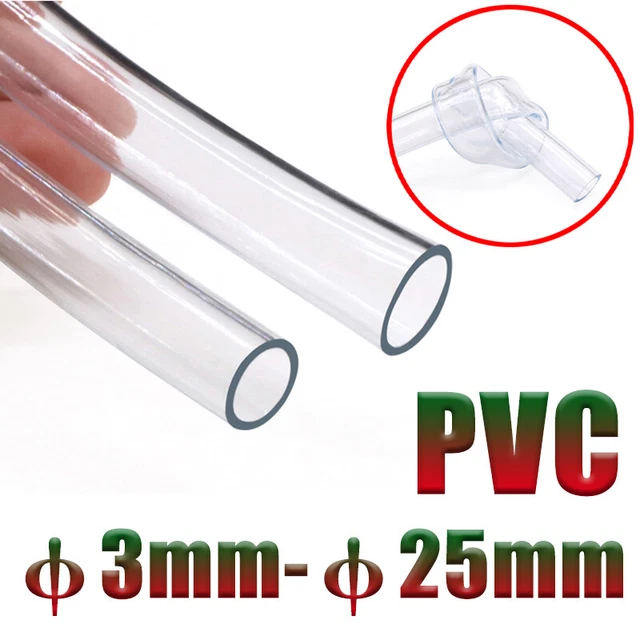 CLEAR PVC SOFT Tubing Plastic Hose φ3mm25mm Water/Fish/Pond/Aquariums