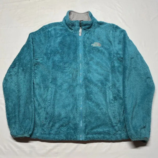 THE NORTH FACE Fleece Jacket Women’s Large Full Zip Pockets Turquoise ...