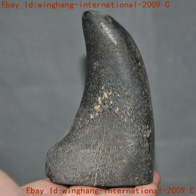 Collect Old China Chinese Ox horn Bull horns hand-carved Oxhorn Oxhorns statue