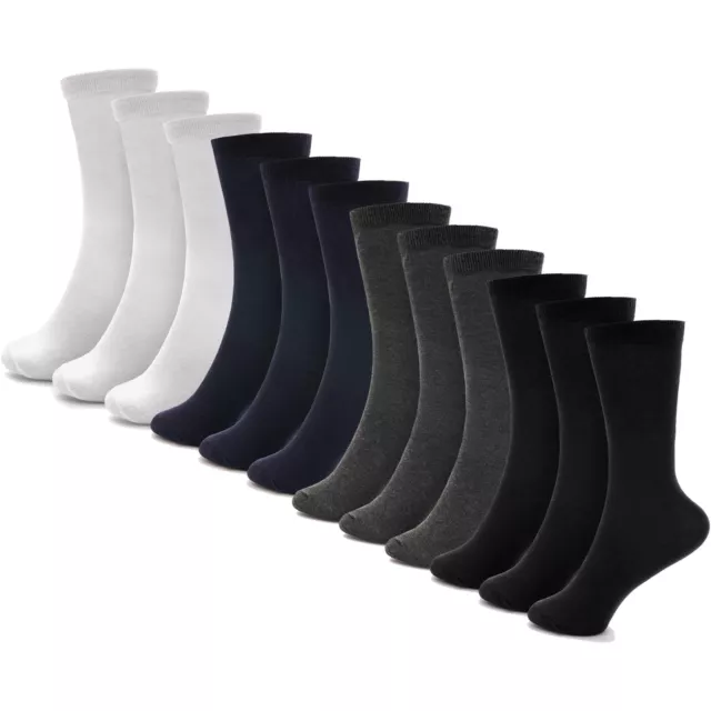 Enfants Uni Hauteur Genou Chaussettes Filles Confortable Paquet De 3 École Coton