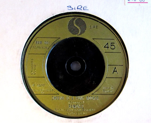 RAMONES SHEENA is a punk rocker 45T UK 7