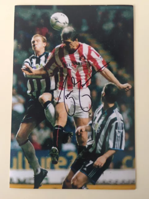 Niall Quinn Hand Signed 9x6 Photo Sunderland V Newcastle  Legend Ready To Mount