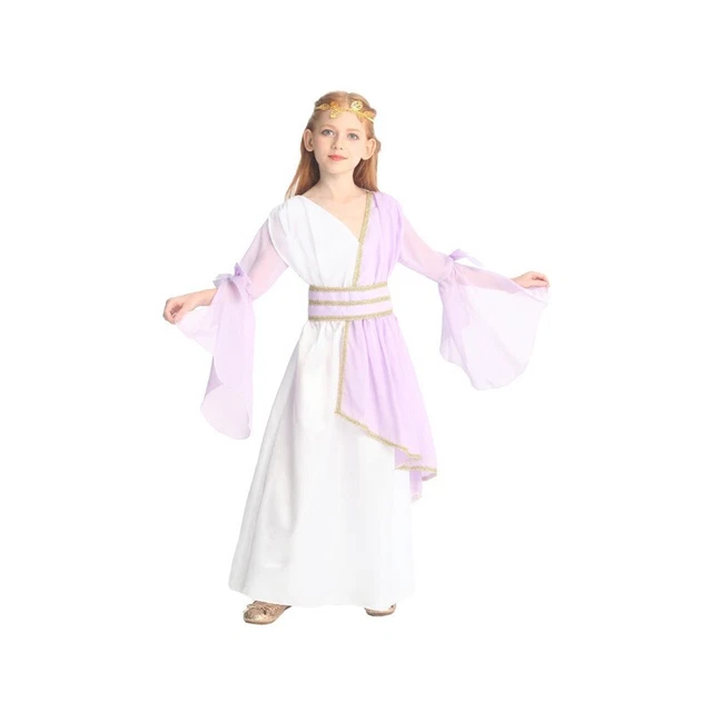 Costume Toga Romana Per Bambina Amscan - Vestito Carnevale, Book Day, Feste A Tema - 3