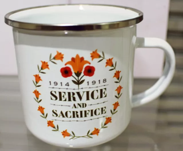 Orange Order Enamel Coffee Mug / Tea Mug Service And Sacrifice 1914-1918