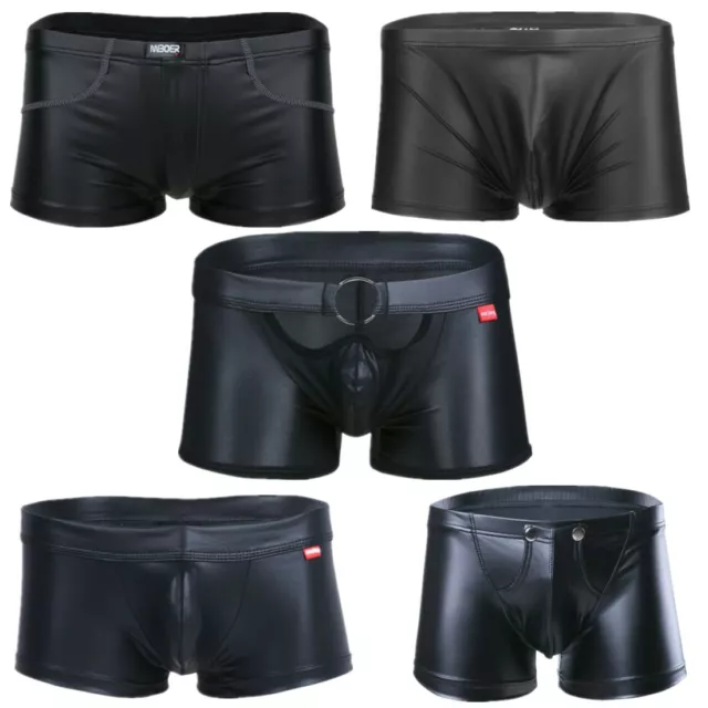 SOUS-VÊTEMENTS SOUS-VÊTEMENTS EN cuir latex sexy pour hommes latex shorts  mode look humide EUR 8,54 - PicClick FR