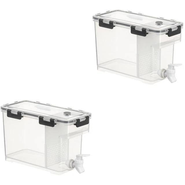2x práctico contenedor de almacenamiento de jugos reutilizables para barra