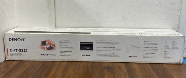 New Open Box Denon DHT-S217 Dolby Atmos 2.1 Black  Soundbar with Bluetooth