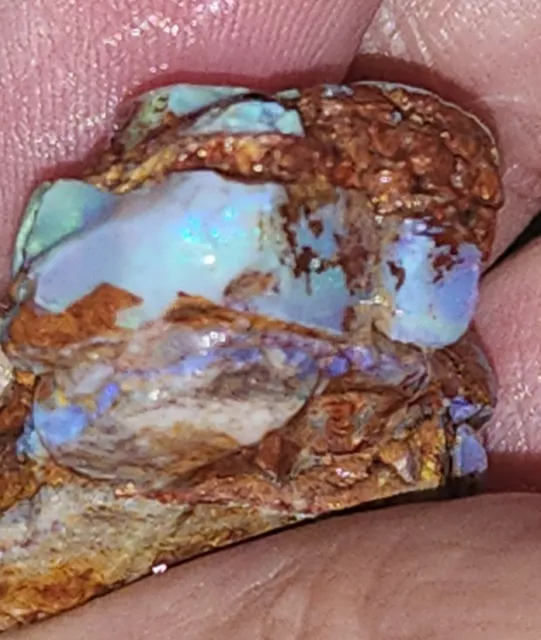 Dark Base w Color Australian Opal Rough Chunk 84+cts Coocoran Lightning Ridge #9 2