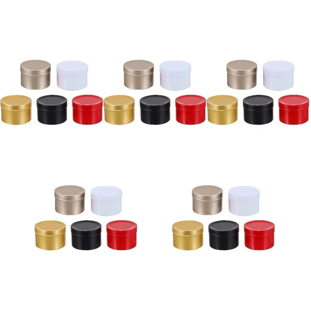 25 Pcs Christmas Candle Jar Tins Lids DIY Making Biscuit Canister Containers