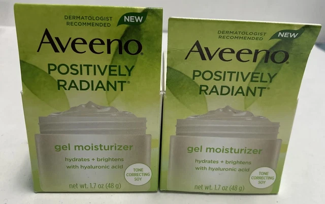 Hidratante de gel positivamente radiante Aveeno 1,7 oz cada lote de 2#6371