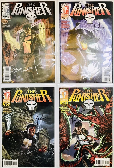 Marvel Knights THE PUNISHER 1 2 3 4 (1998) signed Bernie Wrightson & Joe Jusko