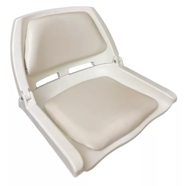 Folding Boat Seat Padded Marine Vinyl White Yacht Yishing Rib Speedboat