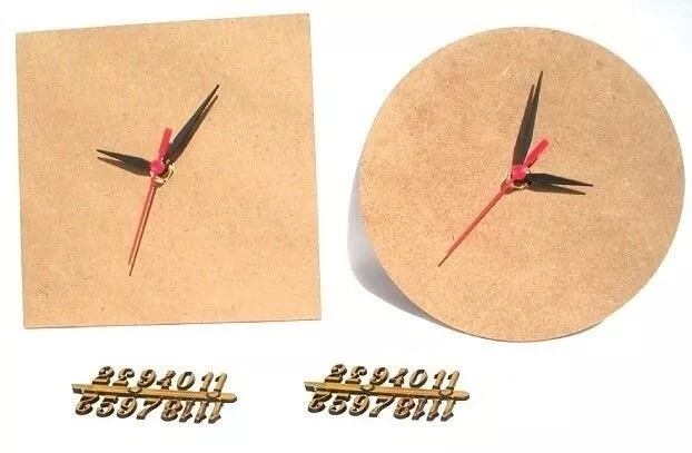 MDF Clock Face Make Your Own Clock Schools Workshops Crafts Round or Square