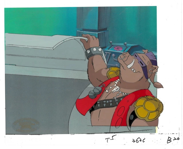 Bebop of (TMNT) Turtles- Original Production Cel with MWS Seal