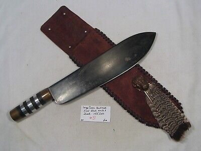 Large Custom Handmade Fixed Blade Knife & Sheath - 14¼" Long.  #31