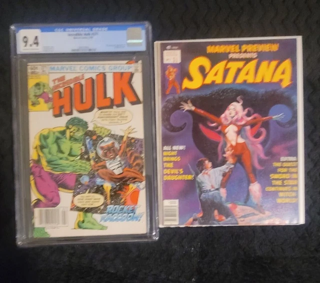 Marvel Key Comics Rocket Raccoon Lot Hulk 271 Newsstand Cgc 9.4 Preview Presents